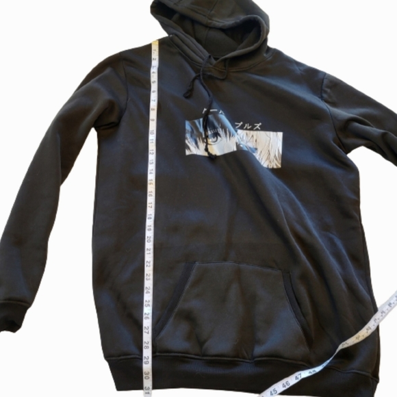 Hoodie Harajuku Anime Style Tokyo Ghoul Kaneki Ken Split Eyes Black Size 3XL - Picture 6 of 9